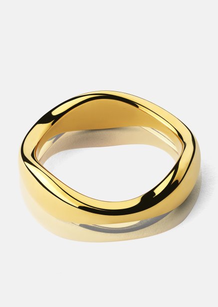 Ring Organic Curve - 18k Gold Plated