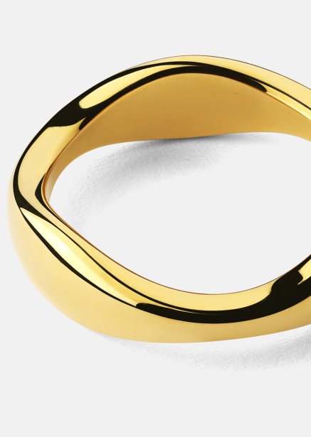Ring Organic Curve - 18k Gold Plated