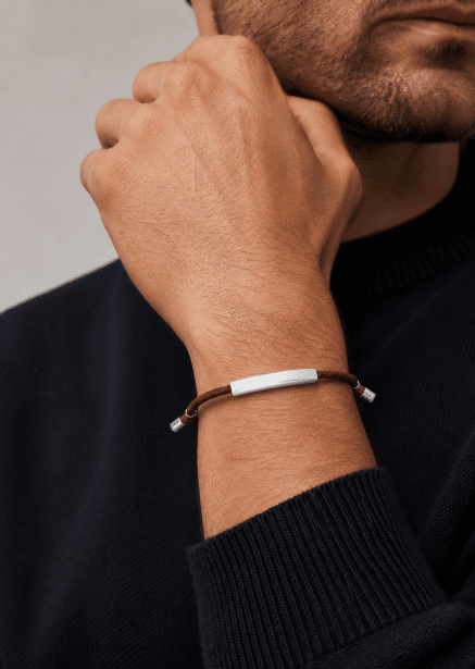 Cord Bracelet Steel Horizon