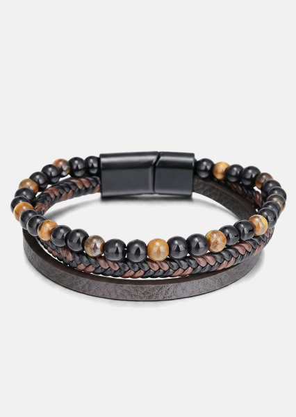 Leather Bracelet Raven Bond