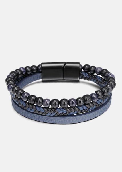 Leather Bracelet Cobalt Stride