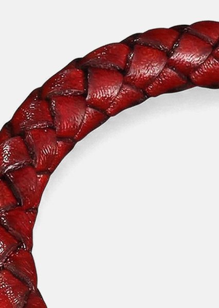Leather Bracelet Crimson Twine