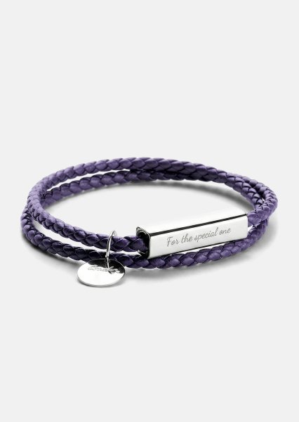 Leather Bracelet Violet Edge