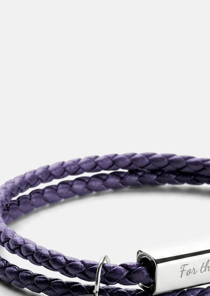 Leather Bracelet Violet Edge