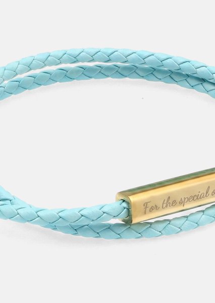 Leather Bracelet Azure Charm