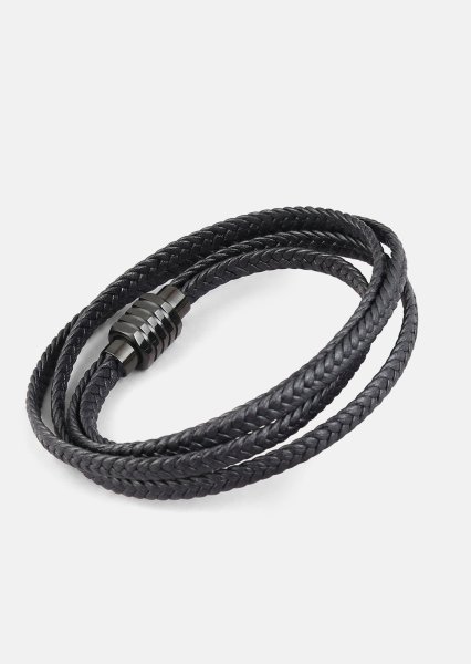 Leather Bracelet Raven Crest