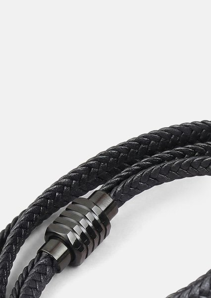 Leather Bracelet Raven Crest