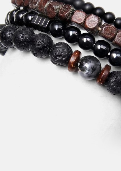 Beaded Bracelet Obsidian Knack