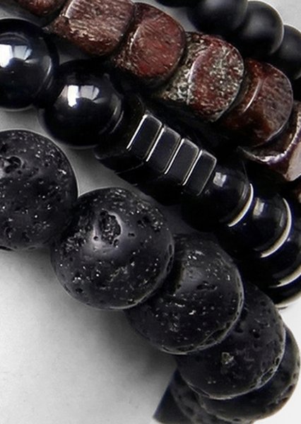 Beaded Bracelet Obsidian Knack