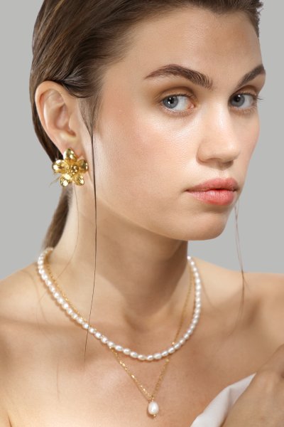 Earrings Flora Shine – 18k Gold Plated