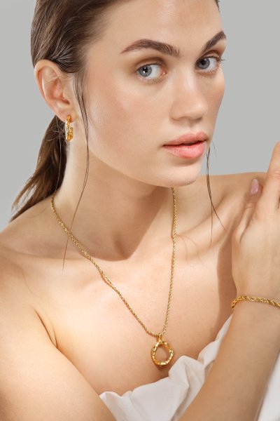 Earring Sculptura - 18k Gold Plated