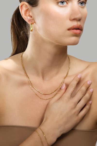 Earring TriBold - 18k Gold Plated