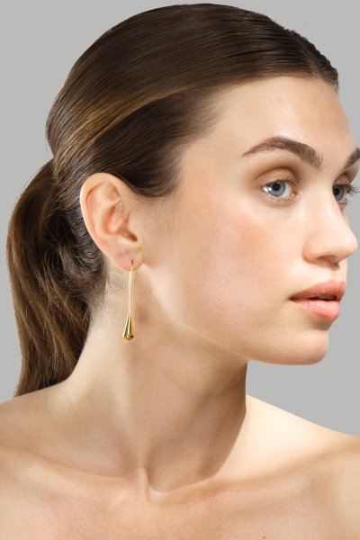 Earring Golden Drop Elegance - 18k Gold Plated