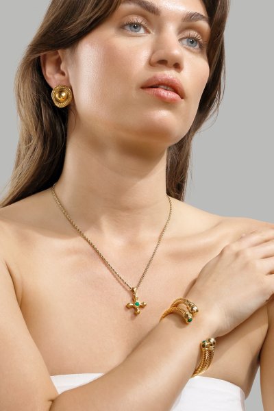 Earring Regal Twist - 18k Gold Plated