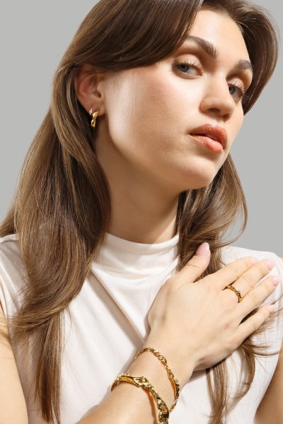 Earrings Flow Gleam - 18k Gold Plated