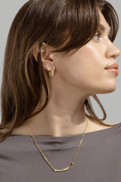 Earring Shimmer Hoops- 18k Gold Plated