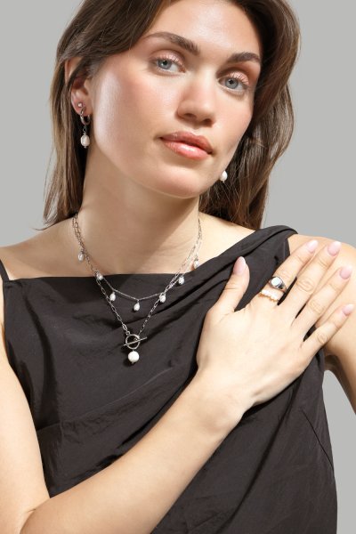 Earring Ocean- Silver Plated