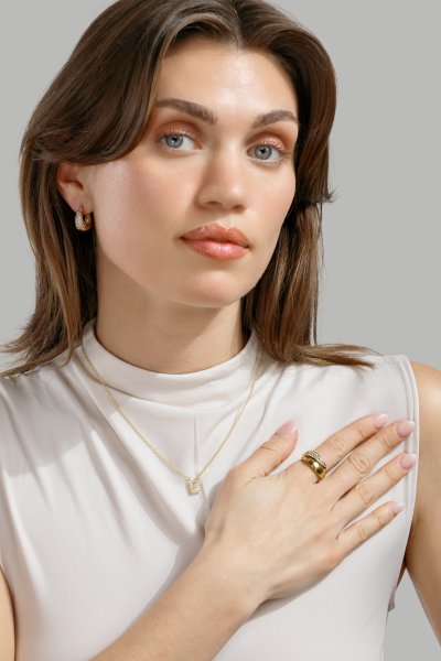 Necklace Initial Letters A-N – 18k Gold Plated