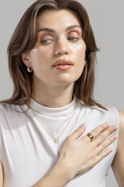 Necklace Initial Letters A-N – 18k Gold Plated