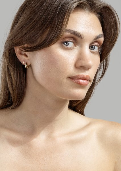 Earring Aurora Curve - 18k Gold Plated