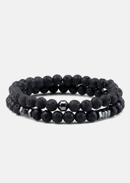 Beaded Bracelet Onyx Edge