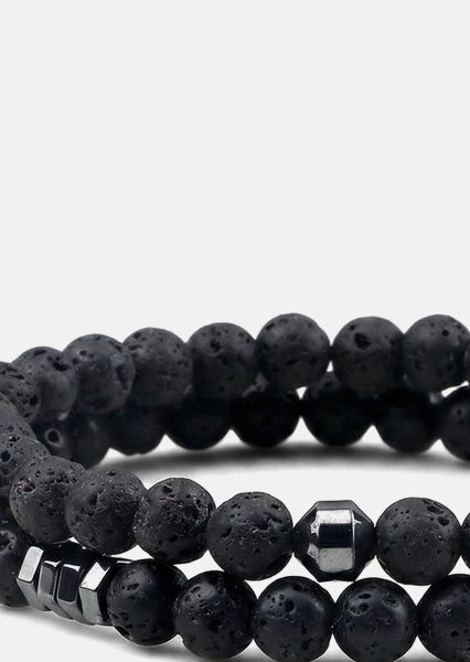 Beaded Bracelet Onyx Edge