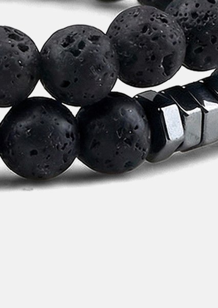 Beaded Bracelet Onyx Edge