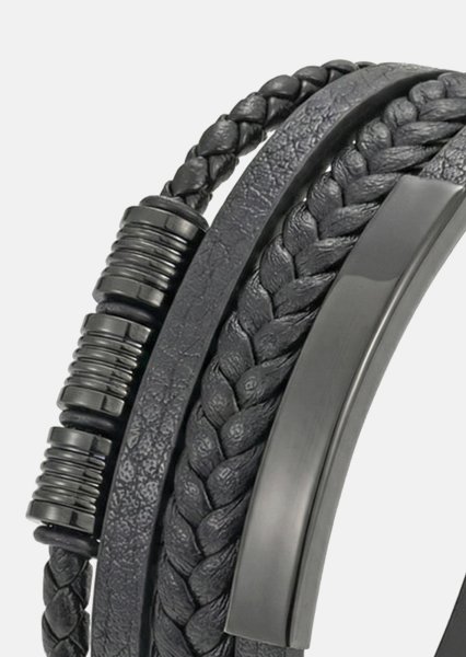 Leather Bracelet Iron Vow