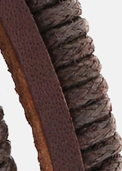 Leather Bracelet Echelon Weave