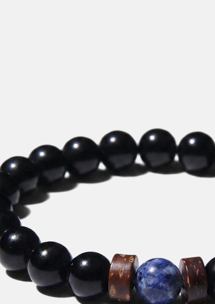 Beaded Bracelet Obsidian Forge