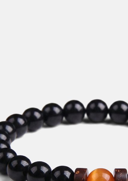 Beaded Bracelet Obsidian Sphere