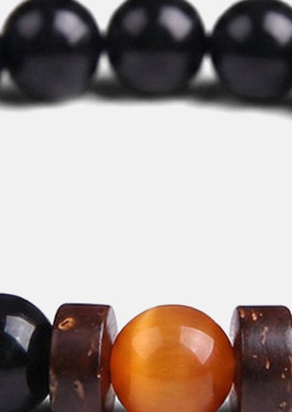 Beaded Bracelet Obsidian Sphere