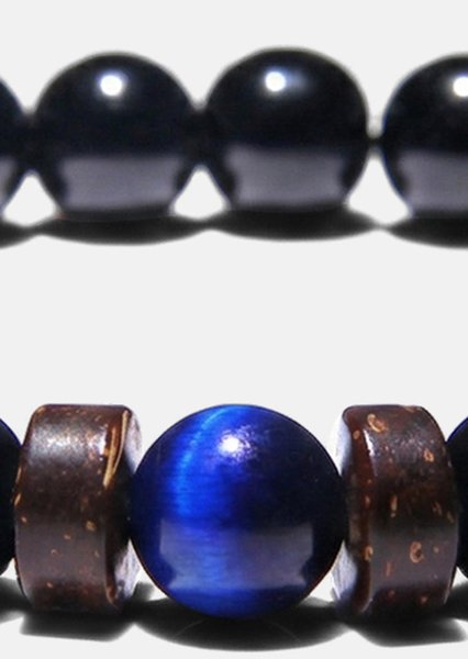 Beaded Bracelet Obsidian Axis