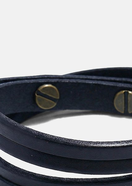 Leather Bracelet Ebon Twist
