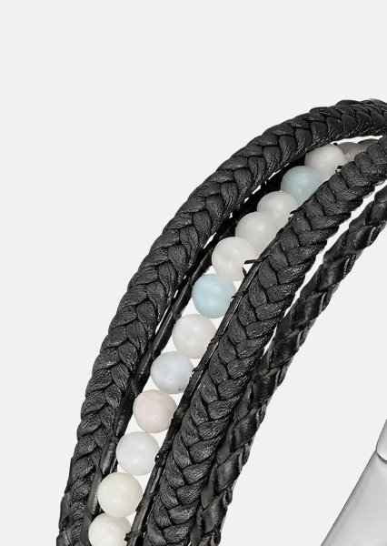 Leather Bracelet Titan Leaf