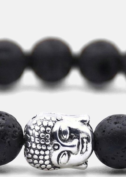 Beaded Bracelet Obsidian Aura