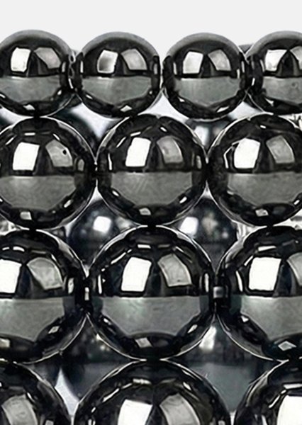 Beaded Bracelet Obsidian Flow