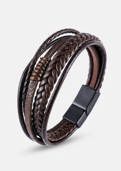 Leather Bracelet Cavalier Weave
