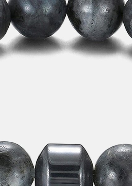 Beaded Bracelet Obsidian Charm