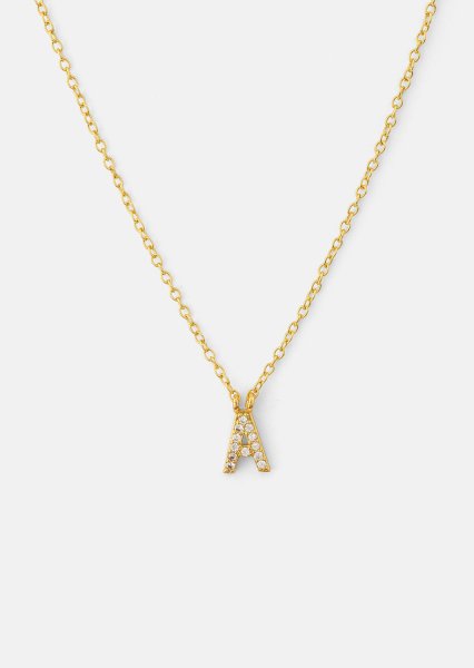 Necklace Initial Letters A-N – 18k Gold Plated