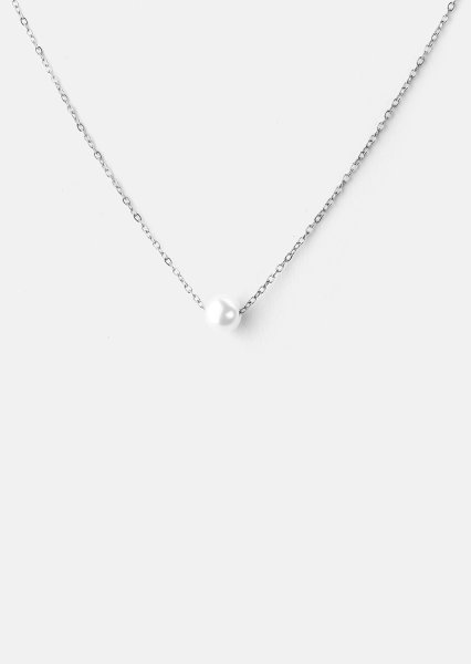 Necklace Mini Pearl - Silver Plated