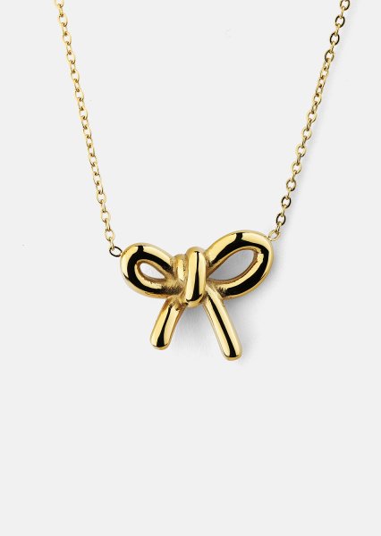 Necklace Golden Bow - 18k Gold Plated