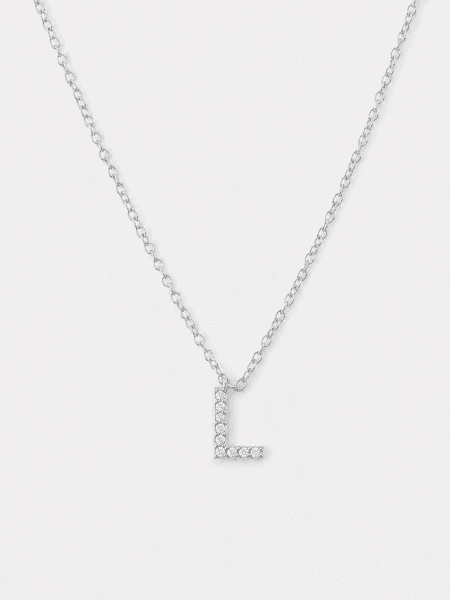 Necklace Initial Letters A-N – Silver Plated
