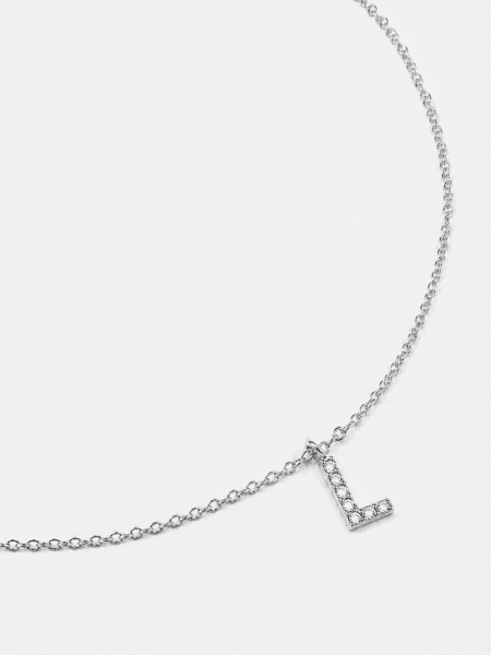Necklace Initial Letters A-N – Silver Plated