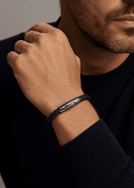 Leather Bracelet Noble Weave