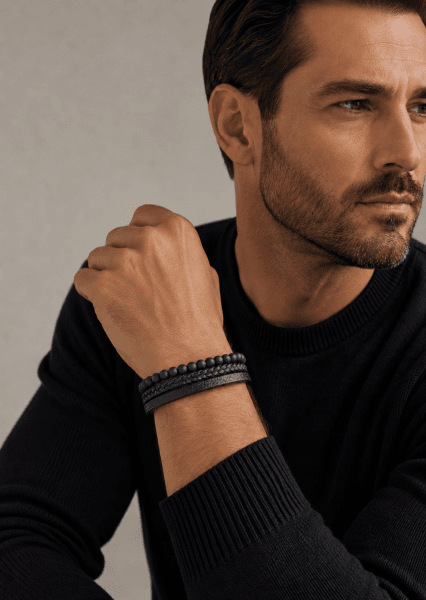 Leather Bracelet Raven Stride