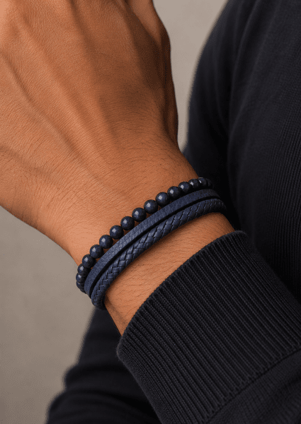 Leather Bracelet Titan Charm