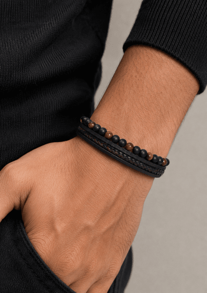 Leather Bracelet Titan Crest