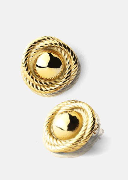 Earring Regal Twist - 18k Gold Plated
