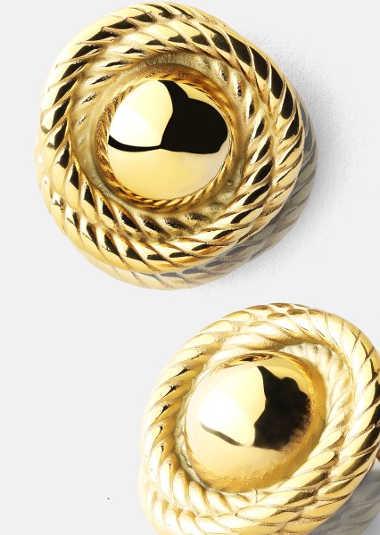 Earring Regal Twist - 18k Gold Plated